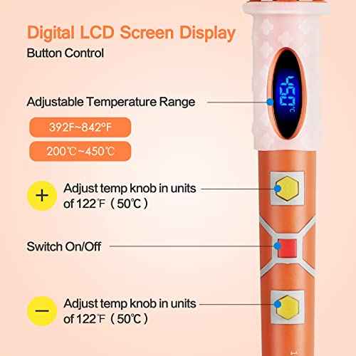 Soldering Iron Kit,80W LCD Digital Soldering Iron, Soldering Gun with Adjustable Temperature,Fast Heating and Ceramic Thermostatic Design,10 in 1 Welding Tools with Flux, Tips, Solder Wire, Stand