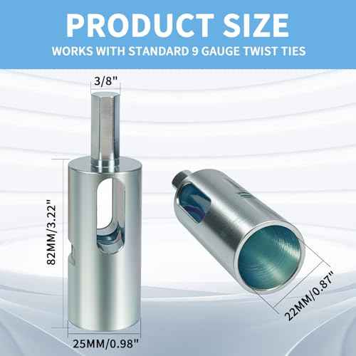 9 Gauge Twist Ties Tool Stainless Steel Twist Ties Drill Truck Tool Fence Wire Twisting Tools for Chain Link Fence Wire Making