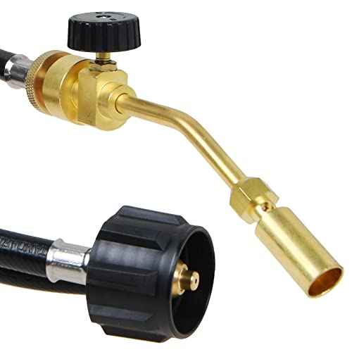 Propane Gas Tank Turbo Torch Hose Adapter Kit, Portable Propane Torch for Brazing Soldering Welding, Fuel by Gas Cylinder