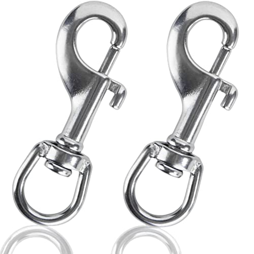 Faneta 3.5-Inch Marine-Grade Stainless Steel Bolt Snap Hooks 2-Pack