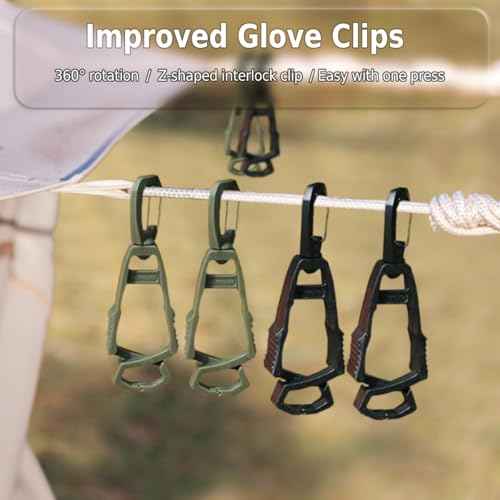 5pcs Glove Clips & Glove Holder, Glove Clips for Work Glove Holders, for Duty Belt, for Construction