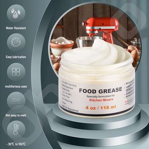 4 oz Food Grade Grease for KitchenAid Stand Mixer – Universal Compatibility, Gasket Replacement