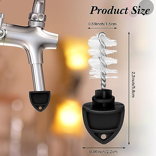 Nuenen 50 Pack Beer Tap Cleaning Brushes in Black - Stainless Steel & Nylon, Bar & Restaurant Use