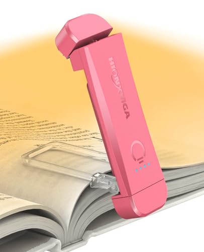 Pink Rechargeable Bed Book Light with Touch Control & Dimming - HIONXMGA