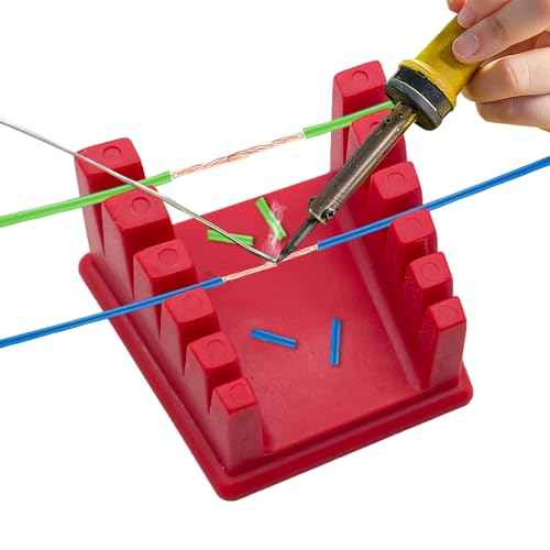 1PCS Soldering Station Clamp,Welding Soldering Holder Station Helping Hands Soldering Station Wire Clamp Bracket Holder with 5 Slots Third Hand Station with Magnetic for 30AWG to 12AWG Wire Cable