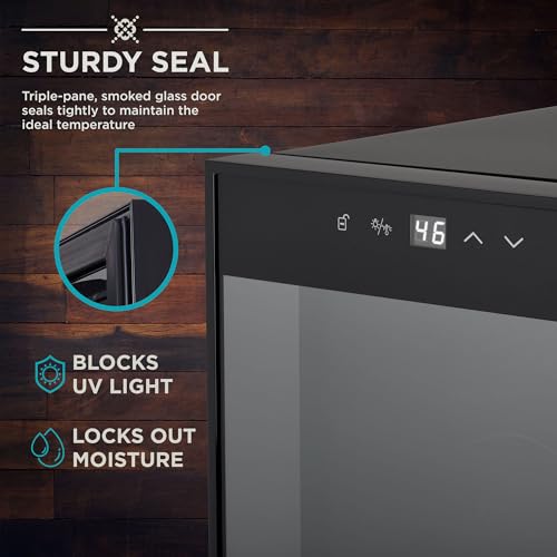 Ivation 6 Bottle Black Thermoelectric Wine Cooler & Chiller with Digital Temp