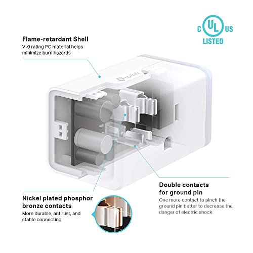 Kasa Smart Wi-Fi Plug 4-Pack - Alexa & Google Compatible, Touch Control, UL Certified