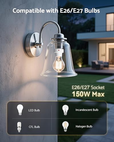 White E26 Dusk to Dawn Light Sensor Socket 300° Rotatable Outdoor Bulb Holder