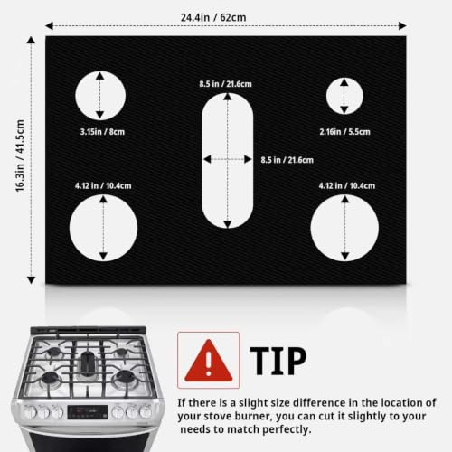 Hasanbar 2-Pack Gas Stove Top Covers for Samsung Ranges - Nonstick, Heat-Resistant & Reusable