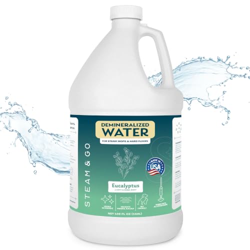 Steam & Go Demineralized Water for Steam Mop - Eucalyptus Mint, 128 Fl Oz