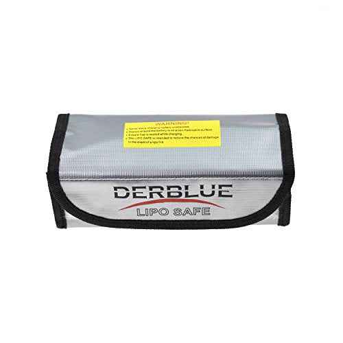 DerBlue 2pcs Fireproof Explosionproof Lipo Battery Safe Bag Lipo Battery Guard Safe Bag£¨185x75x60mm£©