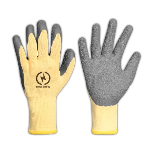 Electrical Insulated Gloves,400V High Voltage Resistance Electrician Gloves,Anti-slip Rubber,Work Gloves