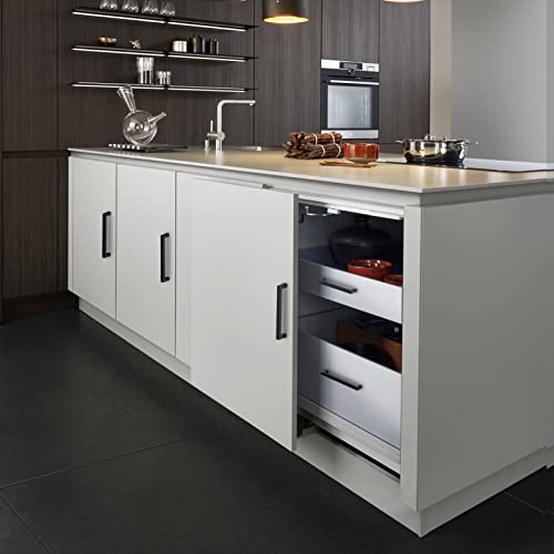 NISUOIEN 5 Inch Matte Black Cabinet Handles 30 Pack, Square Drawer Pulls