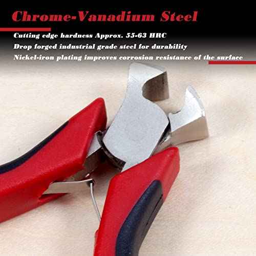 SPEEDWOX 4 Inch End Nippers - Mini End Cutting Pliers with Spring Pull Nails & Wire Cutting Function - Professional Jewelry Making & Shoe Repair Tool