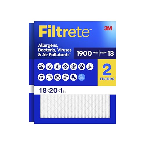 Filtrete 18x20x1 MERV 13 Air Filter - 2 Pack, HVAC Furnace & AC Filter