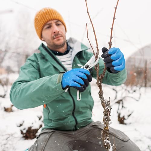 KAYGO Winter Waterproof Thermal Work Gloves, Double Latex Coated, Insulated Warm Liner For Cold Weather, KG145