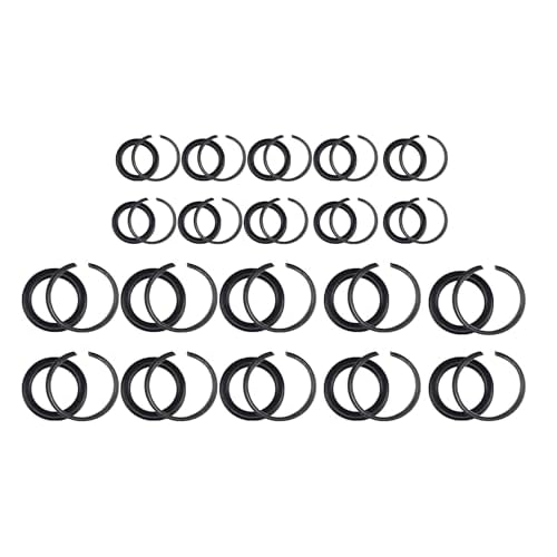 (10+10 Sets) 1/2" & 3/8" Impact Wrench Retainer Ring Kits with O-Rings Compatible with Milwaukee Electric Wrench Pneumatic