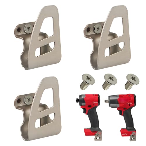 42-70-2653 Belt Clip/Hook Compatible with Milwaukee M-18 Fuel Tools 2604-20, 2604-22, 2604-22CT, 2797-22,2804-20,2904-20, Impact Driver Hammer Drill Belt Clip with Free Screw(3+3 pcs)