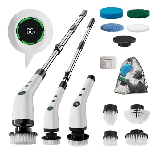 Swyprrix Cordless Electric Bathroom Cleaning Brush White & Black SD-CTB01