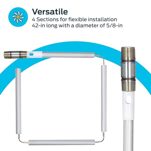 Eastman 42 Inch Flexible Magnesium Anode Rod with 3 in NPT Stainless Steel Nipple - Water Heater Accessory