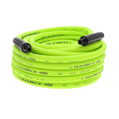 Flexzilla 3/8 in. x 50 ft. Air Compressor Hose with No-Kink Hybrid Polymer, 300 PSI, ZillaGreen