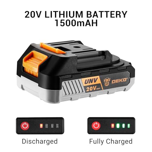 DEKOPRO 20V Cordless Power Drill Set with Battery & Charger - Gray