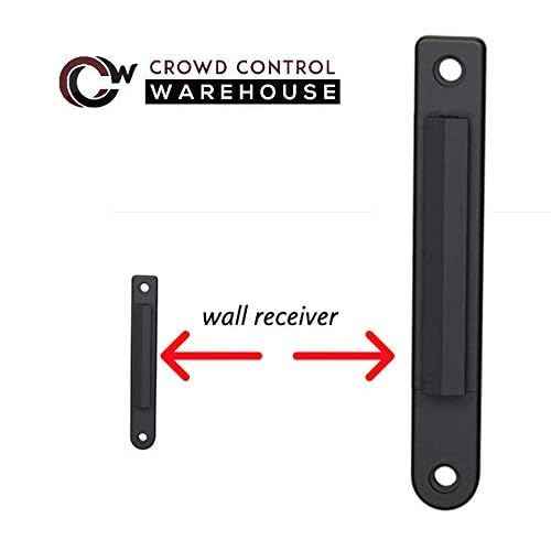 CCW Series WMB-125 Fixed Wall Mount Retractable Belt Barrier 11 Foot with Black Steel Case (Red"Authorized Access ONLY" Belt)