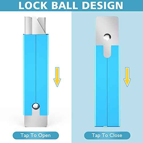 DIYSELF Box Cutters, 12 Pack Box Cutter Retractable, Box Cutters Knife with Single Edge Razor Blade, Utility Knife All Metal Shell, Letter Opener for Packages, Boxes, and Paper