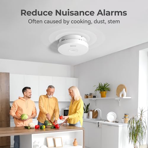 SITERLINK GS525A 10-Year Battery Smoke Detector 2 Pack - AI & Photoelectric