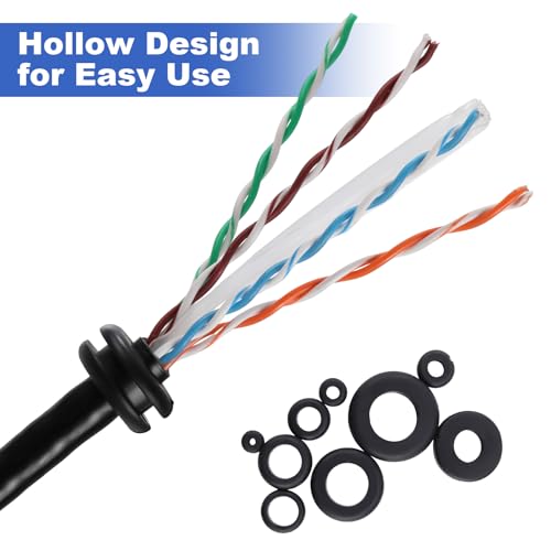 210PCS Rubber Grommet Kit with 9 Sizes for Wiring and Automotive Protection