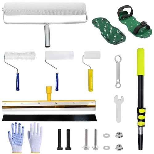 Self-Levelling Cement Tool Kit, Epoxy Floor kit, Spike Roller for Self Leveling, Paint Roller, Epoxy Shoes Spikes, Concrete Tools, Epoxy Roller, Floor Leveling Tools (Advanced)