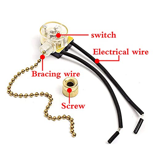 Akahttbn Bronze Ceiling Fan Light Switch Zing Ear ZE-109 2-Pack Pull Chain Control