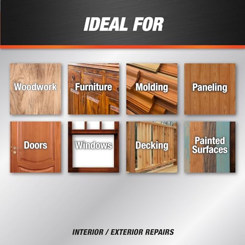 Plastic Wood Filler 6 Oz - All Purpose Latex Interior & Exterior Repair