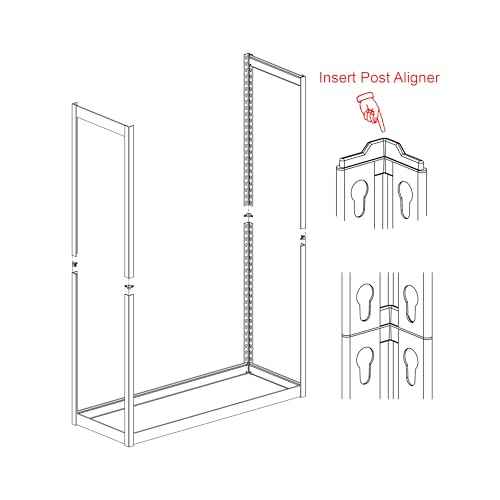 Chia Whalen Post Insert for Costco, Shelving Connectors, and SAMS Club, 5-Shelf Heavy Duty Steel Shelving Unit, Corner Connectors for Building and Alignment