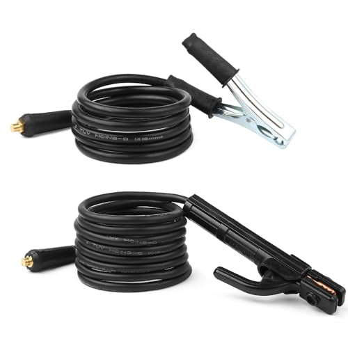 Welding Electrode Holder (3 Meter/118.1 in) Stick Copper Plier MMA/ARC Ground Clamp (2 Meter/78.7 in) Mini Welding Rod Copper Clamp Tool Accessories With Cable for 300A Welder(2+3 Meter)