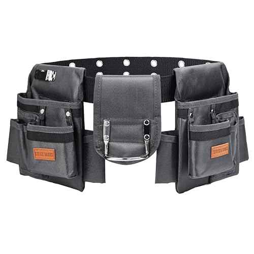 Tool Belt,12 Pockets Tool Belts for Men, Heavy Duty Carpenter/Construction/DIY'er/Electrician .Double layer thickened polyester fiber with waterproof coating.