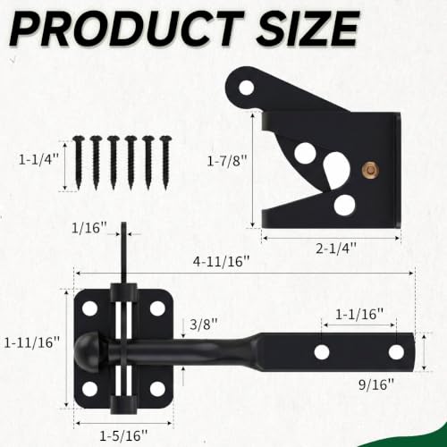 Self-Locking Gate Latch Heavy Duty Automatic Gravity Lever – HTHOOOOOME, Normal