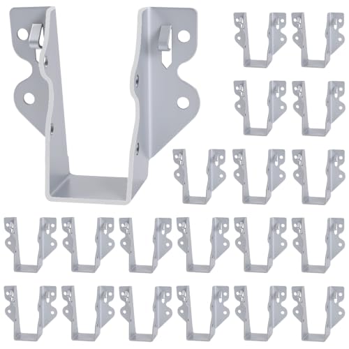 GURONG 2x4 Galvanized Steel Joist Hangers 20 Pcs, 16 Gauge Face Mount, 2" x 4"