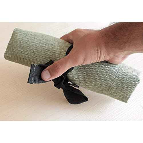 BeaverCraft TR4 Rolling small tool up organizer bag 4 pockets wrench roll up pouch gear roll up tool pouch for knives and chisels storage with 4 slots