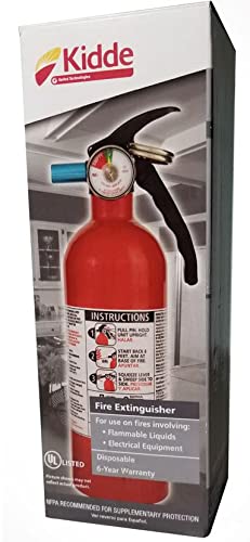 DOT OSHA Compliant Fire Extinguisher Kit with 2lb 5BC Extinguisher and Tire Gauges