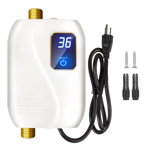 3000W Electric Tankless Water Heater - On Demand Hot Water with Digital Display, 110V