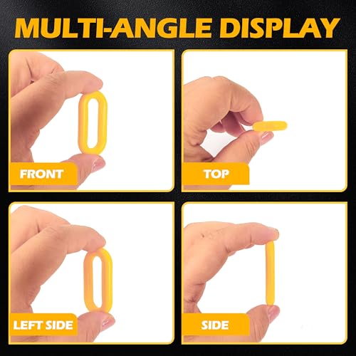 60 Feet Plastic Barrier Chain Yellow,1.5-Inch Link Diameter Safety Barrier Chain£¬Large Plastic Chain£¬6MM Plastic Barrier Chain£¬Plastic Chain Links