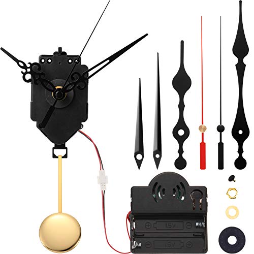 Hicarer Quartz Pendulum Clock Movement Kit with 3 Pairs of Hands and Westminster Chime
