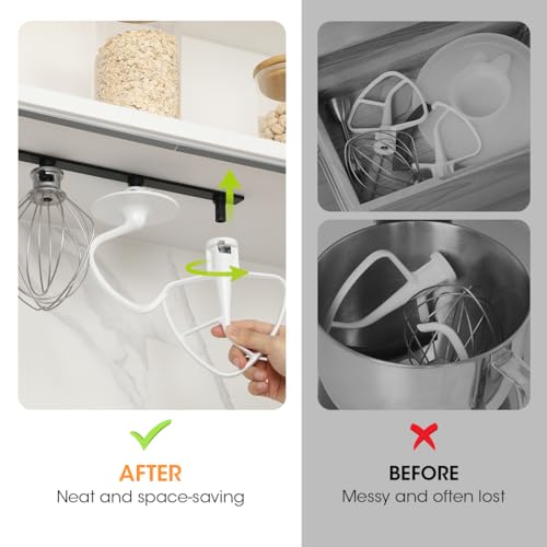 AIEVE Black Metal Stand Mixer Attachment Holder for KitchenAid Accessories
