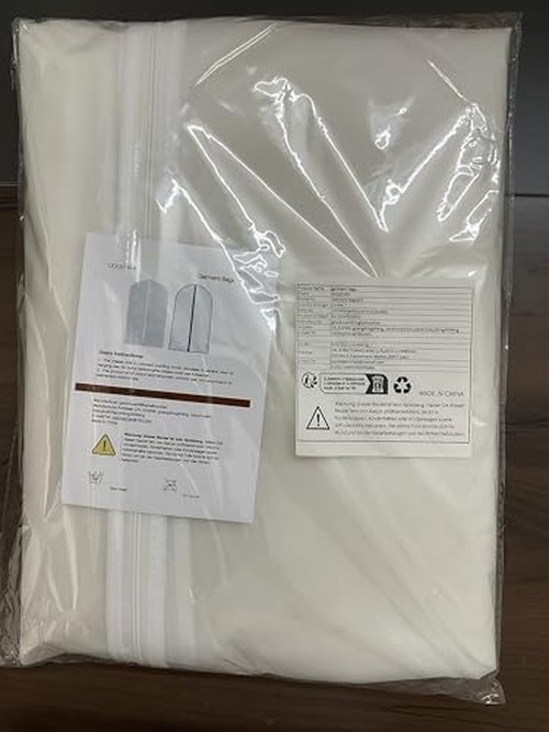 Suit Bags for Closet Storage Garment Bag 24''X40'' Clear Garment Bags for Hanging Clothes (Set of 6) Plastic Waterproof Suit Cover Bag with Zipper for Coats, Jackets, Shirts
