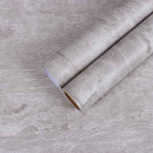 CHIHUT 12''x100'' Peel and Stick Grey Concrete Wallpaper Self Adhesive Faux Cement Wallpaper Waterproof Removable Concrete Contact Paper for Countertops Accent Walls Industrial Style Wall Paper