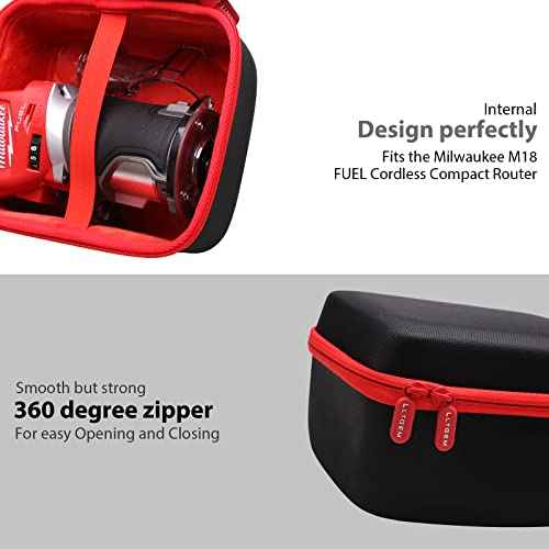 LTGEM Case Compatible with Milwaukee's 2723-20 Cordless Compact Router, Case Only