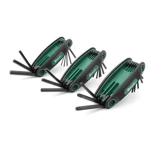 25-Piece Folding Allen Wrenches Sets, 3-Pack Metric & SAE & Star Hex Key Set, Heat Treated Cr-V Steel Allen Wrenches, Perfect for DIY, Auto Repair or Household Maintenance (Folding Style)