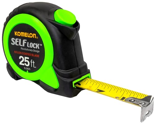 7.6m Komelon Self Lock Power Tape Measure with Retraction Control