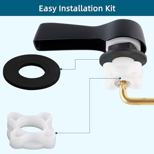 Hygie Rinse Matte Black Front Mount Toilet Handle Lever Replacement 1pc